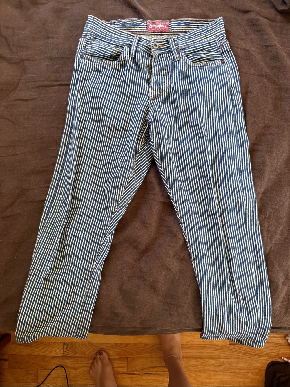 Stronghold  Blue and White Straight Jeans